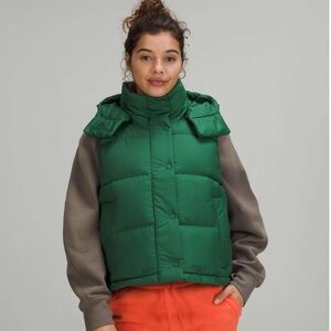 Lululemon wunder puff cropped vest - Everglade green